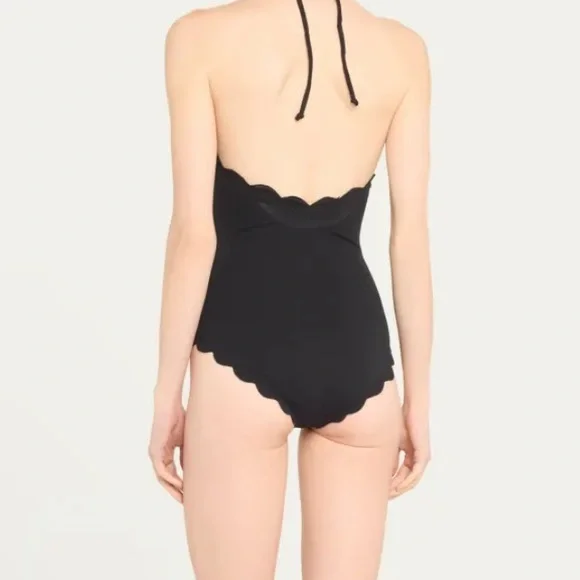Marysia mott scalloped swimsuit in Stone One Pieces